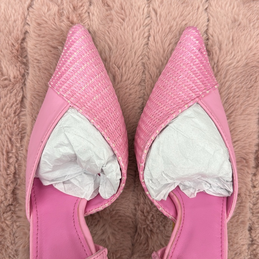 NWOT • 🩷 • Size 7 • Pink Summer Heels - Picture 11 of 14